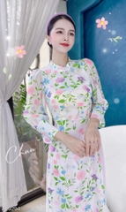 Áo Dài Xếp Eo Thắt Nút 4T AD9294 (áo lẻ)