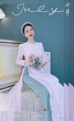 Áo Dài 4T Bông Tuyết Ngọc AD9177 (áo lẻ)