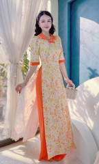 Áo Dài Cổ Nữ Sinh AD9245 (áo lẻ)