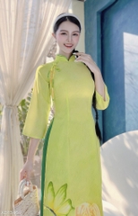 Áo Dài Sunset Chân Hoa AD1346 (áo lẻ)