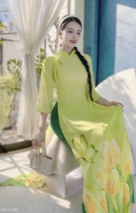 Áo Dài Sunset Chân Hoa AD1346 (áo lẻ)
