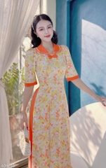 Áo Dài Cổ Nữ Sinh AD9245 (áo lẻ)