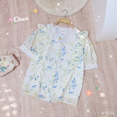 Áo Cổ V Bèo Cánh Tiên A1609