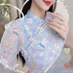 Áo Dài 4T Nơ Pha Lê AD9275 (áo lẻ)