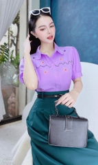 Áo Sơ Mi Thêu Hoa Dại A1634
