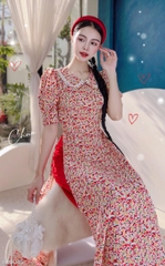 Áo Dài MG Cổ Sen Ren AD8045 (áo lẻ)