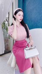 Áo Sơ Mi Tằm Gân Cổ Màu A1636