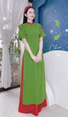 Áo Dài Tay Bí Đính Nơ AD1372 (áo lẻ)