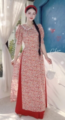 Áo Dài MG Cổ Sen Ren AD8045 (áo lẻ)