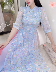 Áo Dài 4T Nơ Pha Lê AD9275 (áo lẻ)