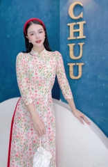 Áo Dài 4T Tay Lỡ Bồng Hoa AD1386 (áo lẻ)