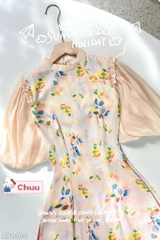 Áo Dài Cổ Xéo Bí Bo AD1404 (áo lẻ)