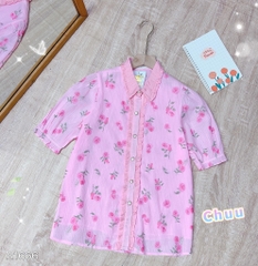 Áo Sơ Mi Rose Cổ Nhún A1666