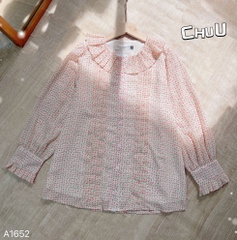 Áo Sơ Mi Voan Hàn Cổ Xếp A1652