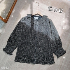 Áo Sơ Mi Voan Hàn Cổ Xếp A1652