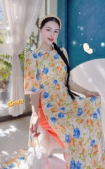 Áo Dài Tay Suông Thạch Dừa AD1413 (áo lẻ)