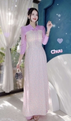Áo Dài Hoa 4 Cánh AD9190 (áo lẻ)
