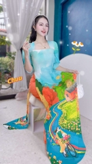 Áo Dài Dạo Phố Mùa Thu AD1421 (áo lẻ)