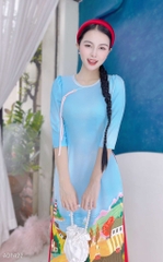 Áo Dài Ngôi Làng Pháp AD1422 (áo lẻ)