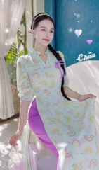 Áo Dài Cổ YY Ren AD1415 (áo lẻ)