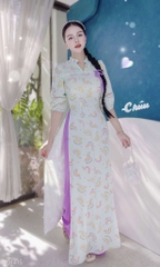 Áo Dài Cổ YY Ren AD1415 (áo lẻ)