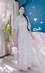 Áo Dài Cổ YY Ren AD1415 (áo lẻ)