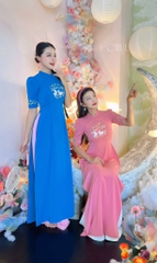 Áo Dài Thỏ Trắng Uyên Ương AD1444 (áo lẻ)
