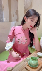 Áo Dài Thỏ Trắng Uyên Ương AD1444 (áo lẻ)