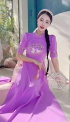 Áo Dài Thỏ Trắng Uyên Ương AD1444 (áo lẻ)