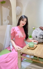 Áo Dài Thỏ Trắng Uyên Ương AD1444 (áo lẻ)