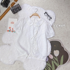 Áo Sơ Mi Cổ Sen Tú Cầu A1694