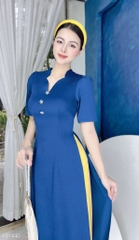 Áo Dài Cổ M Cát Nhung AD1440 (áo lẻ)
