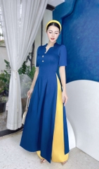 Áo Dài Cổ M Cát Nhung AD1440 (áo lẻ)