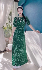 Áo Dài Vạt Thủy Thủ Nơ AD8043 (áo lẻ)