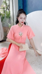 Áo Dài 4T Linh Lan Cột Nơ AD1461 (áo lẻ)