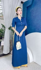 Áo Dài Cổ M Cát Nhung AD1440 (áo lẻ)
