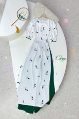 Áo Dài Cổ Sóng Valley AD1463 (áo lẻ)