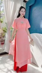 Áo Dài 4T Linh Lan Cột Nơ AD1461 (áo lẻ)