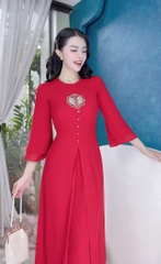 Áo Dài Tứ Thân Đồng Tiền 4T AD1470 (áo lẻ)