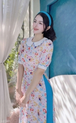 Áo Dài Cổ Mây Disney AD1481 (áo lẻ)