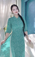 Áo Dài Mango Vân Vảy Sò AD1482 (áo lẻ)