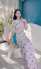 Áo Dài Cổ Mây Disney AD1481 (áo lẻ)