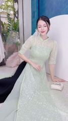 Áo Dài 4T Ngọc Giọt Sương AD1490 (áo lẻ)