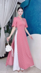 Áo Dài Cổ Kim Cương Bi AD1508 (áo lẻ)