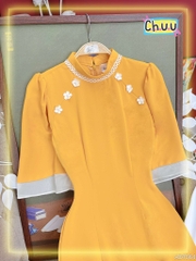 Áo Dài Mango Hoa Dừa AD1365 (áo lẻ)