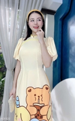 Áo Dài Thú Trà Sữa AD1522 (áo lẻ)