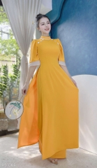 Áo Dài Mango Hoa Dừa AD1365 (áo lẻ)