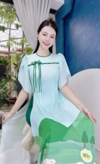 Áo Dài Cười Hey U AD1537 (áo lẻ)
