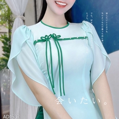 Áo Dài Cười Hey U AD1537 (áo lẻ)