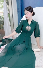 Áo Dài Tứ Thân Mẫu Đơn 4T AD1539 (áo lẻ)